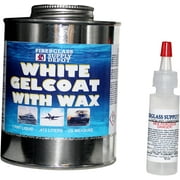 Fiberglass Supply Depot Inc. White Gelcoat with Wax - Pint with 15cc Hardener (MEKP)