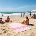 thumbnail image 1 of Plaid Pattern Beach Towel, 70x150 cm, Soft Polyester, Quick-Dry, Absorbent, Lightweight Travel and Pool Towel, Multiple Colours Available, 1 of 6