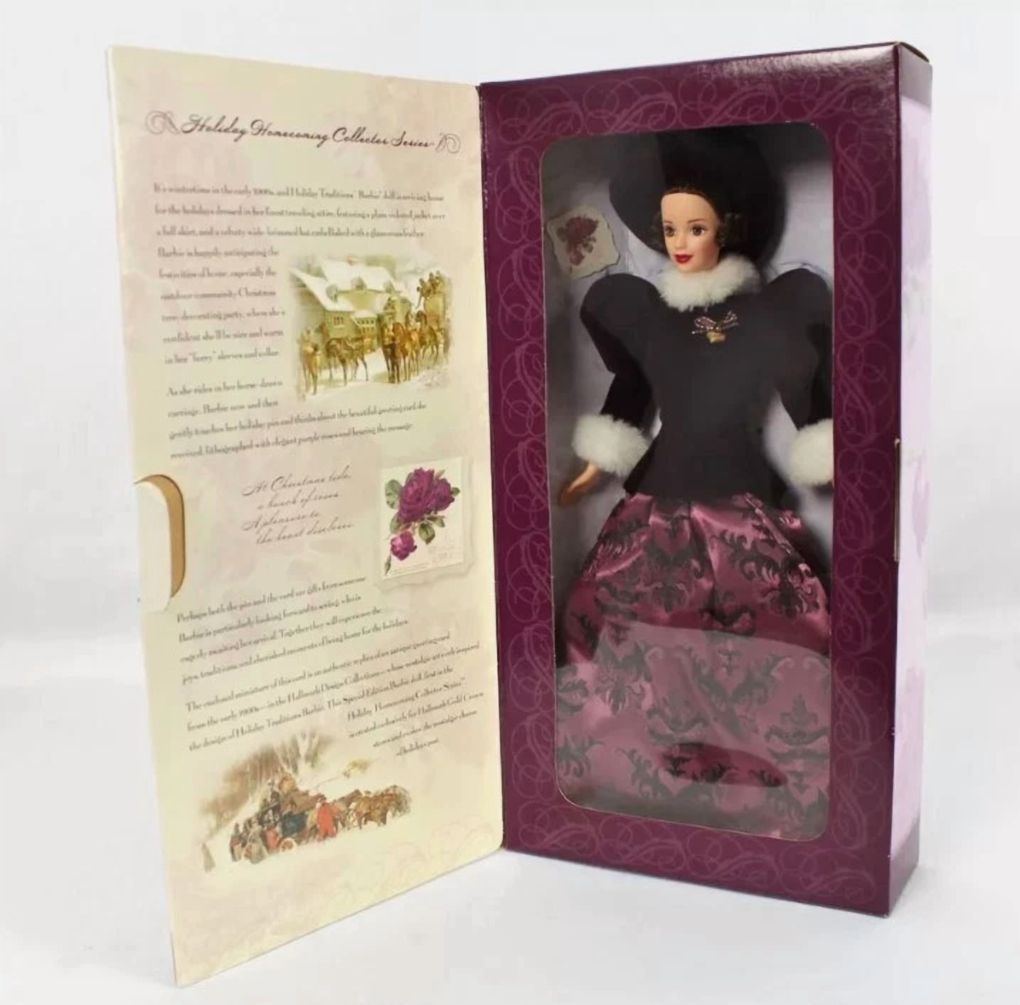 1996 Holiday Traditions Barbie Doll Holiday Homecoming Collector Series Hallmark