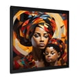 thumbnail image 2 of Designart "Mother and Child Bond in Orange African Scene II" People Framed Wall Art Decor - Global Orange African Art Living Room Framed Canvas Art, 2 of 6