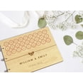 thumbnail image 6 of Darling Souvenir Personalized Engraved Laser Cut Wedding Guest Book Wooden Cover Sign-in Book Registry Guestbook Scrapbook-F8, 6 of 7