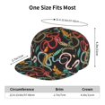 thumbnail image 4 of Susaid Snake And Flower Print Baseball Cap Hip Hop Style Flat Visor Adjustable Outdoor Cap Unisex Adjustable Breathable, 4 of 7