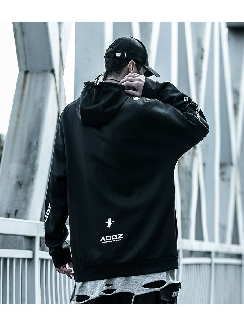 Niepce Inc Black Japanese Streetwear Men's Techwear Hoodie