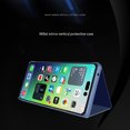 thumbnail image 3 of Feishell Case for iPhone 16 Pro Stylish Smart Clear View Window Mirror Case Plating PC Folio Flip Kickstand Phone Cover PU Leather Anti-Scratch Ultra Slim Protective Case,Silver, 3 of 8