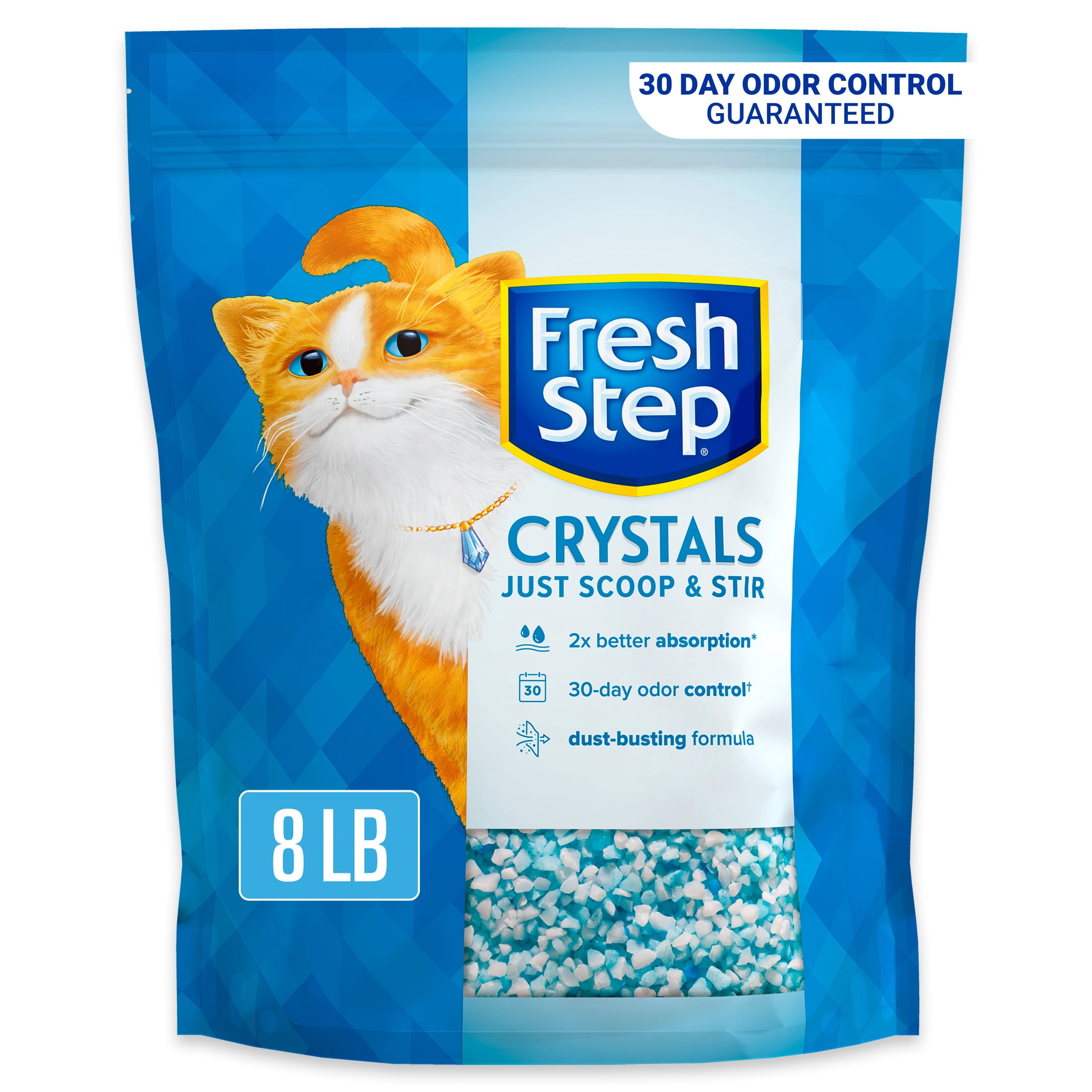 Fresh Step Clean Care Crystal Cat Litter, Febreze Freshness, 8 lb