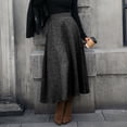 thumbnail image 5 of QHFBli Women Winter Skirt,Aline Long Fall Skirt with Pockets and High Elastic Wasit, 5 of 7