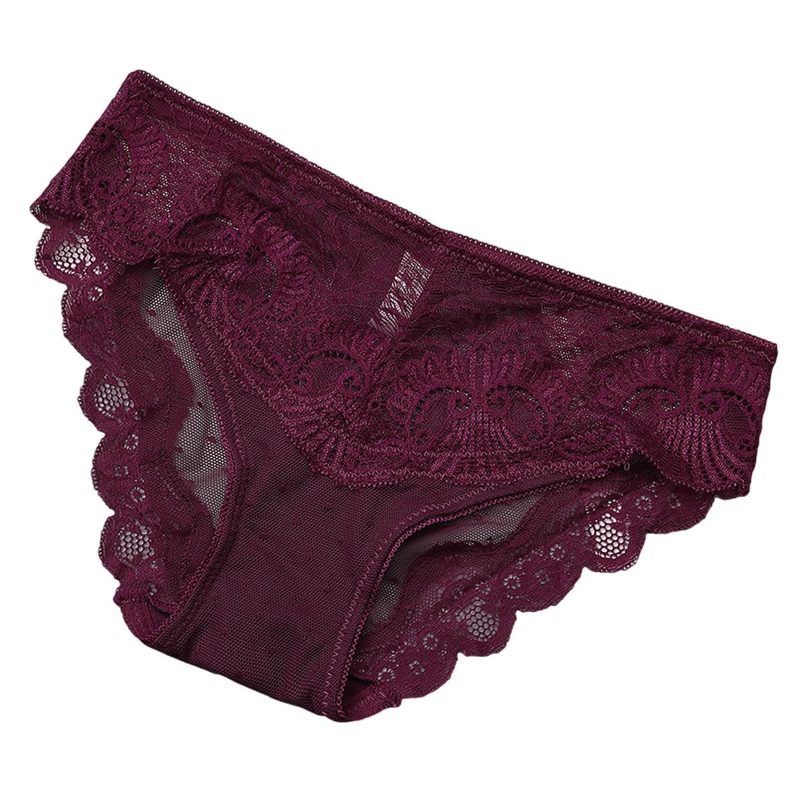 Microfiber Panties with Floral Lace Side Detail - WISH - BLEU VIF