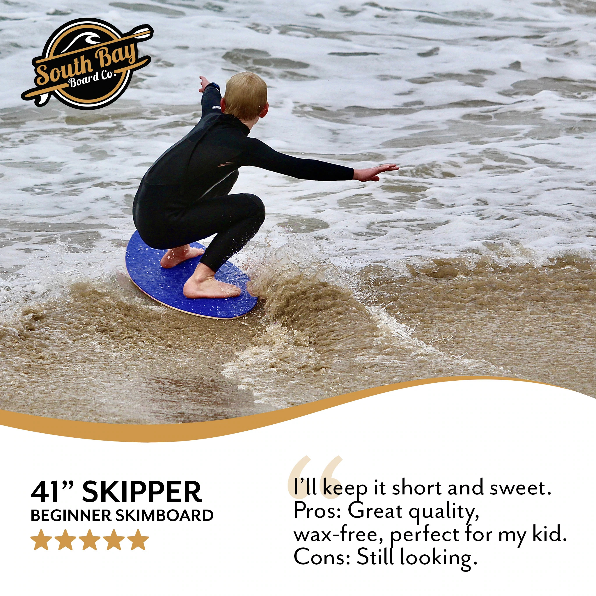 Skimboards 41” Skipper Skimboard Performance Foam Textured Deck Skim