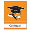 Club Pack of 75 School Colors Sunkissed Orange Graduation Paper Invitation Card 5"