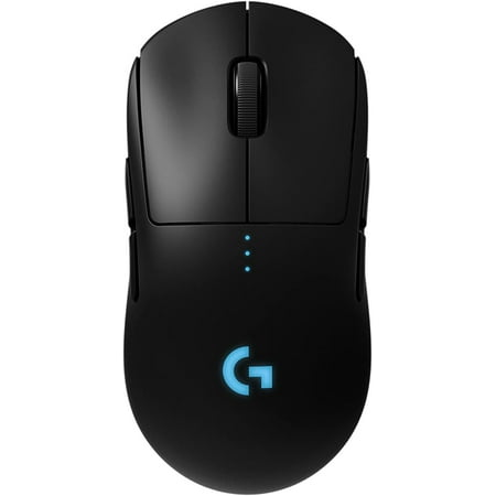 Logitech G PRO, Wireless gaming mouse, HERO 25K sensor, RGB, lightweight, 4-8 programmable buttons, long battery life, POWERPLAY compatible, made for e-sports, PC/Mac - Black