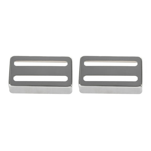 2X Guitar Pickup Cover Accessories 1Pc Guitar Two-Line Humbucker Pickup Cover for Electric Guitars Parts,Silver,2*Pickup Cover,Silver