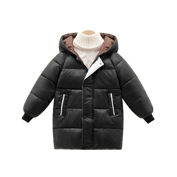 Baby Boys Winter Coat,Kids Puffer Coat With Mid-length Hoods Lightweight Puffer Jacket For Kids Winter Coat Warm Thick Clothes