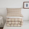 thumbnail image 5 of Manfei Classic Plaid Twin Comforter Sets,Vintage Check Bedding Set,Beige Brown,Reversible,2-Piece,1 Comforter and 1 Pillowcase,2-Piece,1 Comforter and 1 Pillowcase, 5 of 7