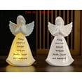 thumbnail image 2 of 7"H Angel of Prayer Ceramic Angel Figurine with LED Light, 2 of 4
