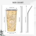 thumbnail image 5 of Kll World Map Stainless Stainless Steel Vacuum Insulated Coffee Cup 20 Oz Lids And Straws,1 Metal Straws,1 Cleaning Brush, 5 of 9