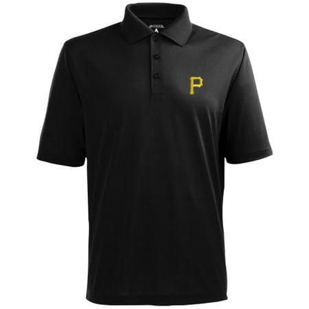 - Pittsburgh Pirates Antigua Desert Dry Xtra-Lite Polo - Black