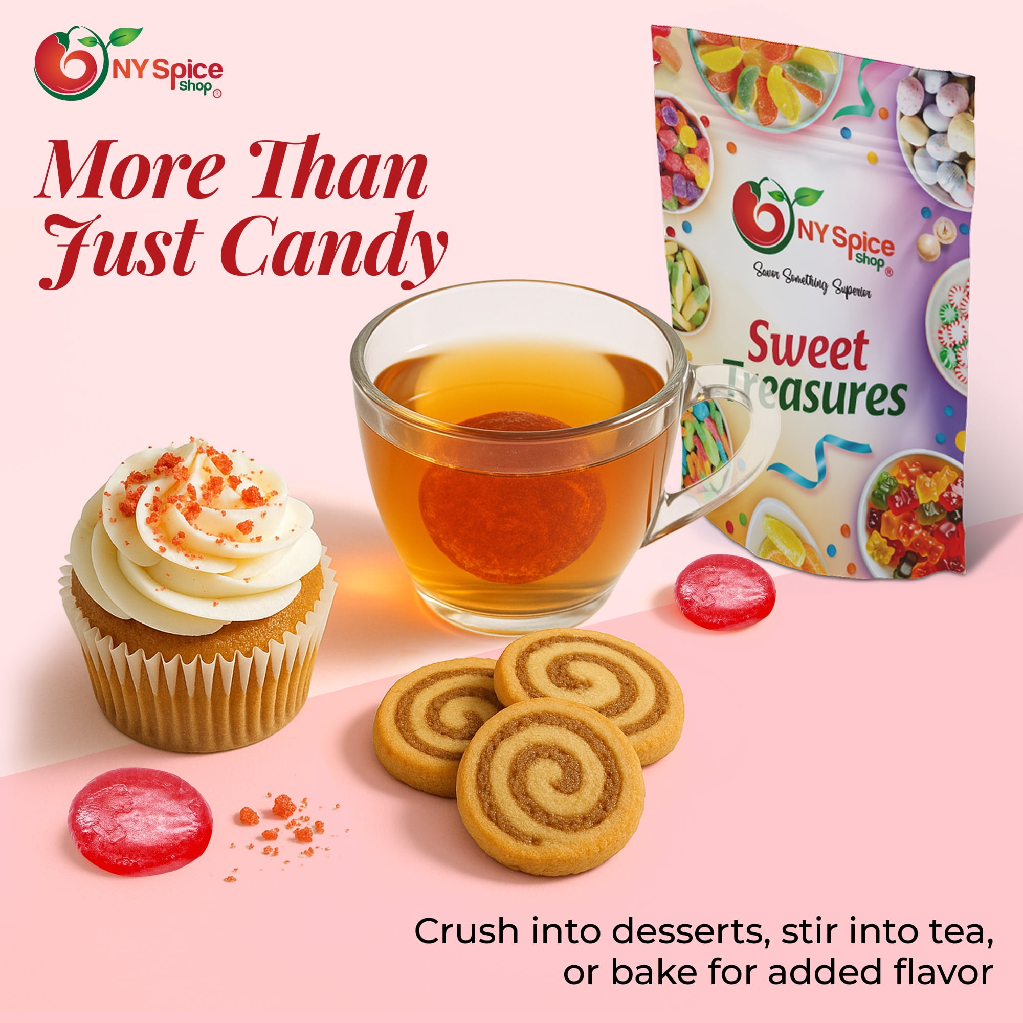 NY SPICE SHOP Cinnamon Discs - 5 Pound - Cinnamon Candy - Cinnamon Hard Candy - Cinnamon Disk Hard Candy - Cinnamon Candy Discs