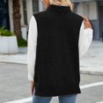 thumbnail image 5 of Aueoeo Fashion Sweater Vests for Women V Neck Sleeveless Knit Solid Color Casual Textured Ribbed Preppy Pullover Tops, 5 of 7
