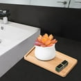 thumbnail image 5 of Wooden Vanity Tray Serving Tray Holder Vanity Plate Toilet Tank Tray Countertop Organizer Holder Bathroom Tray for Home Bathroom Rectangle A, 5 of 8