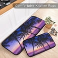 thumbnail image 5 of GZHJMY Sunset Sea Anti Fatigue Mats for Kitchen Floor,Set of 2 Non Skid Washable Waterproof Anti Kitchen Floor Mats for Kitchen Office Laundry Room Bathroom (19"x27"+19"x47"), 5 of 7