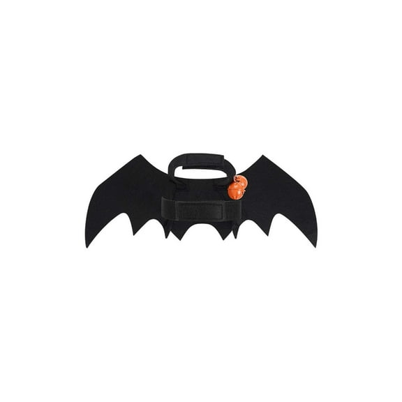 PULLIMORE Bat Wings Costume for Dogs & Cats - Superhero Halloween Pet Costume with Pumpkin Bells