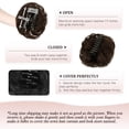 thumbnail image 5 of Claw Clip Messy Bun Hair Piece Real Human Hair Buns Wavy Curly Updo Hair Buns Claw Clip Ponytail Hairpieces Hair Scrunchie with Clip for Women, 5 of 6