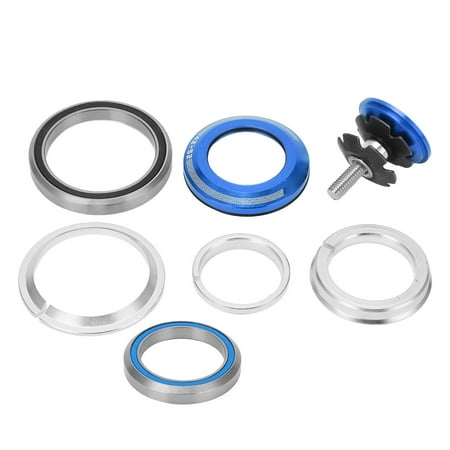

Stem Headset Double Bearing Structure Dustproof Bike Bearing Bowl Group Deformation Resistance Design For Cycling Blue