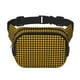 thumbnail image 1 of Balery Retro Yellow and Black Houndstooth Mochila Cinturón para Mujeres y Hombres, Bolsa de Cintura Impermeable de Doble Capa con Correa, 1 of 9
