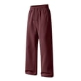 thumbnail image 7 of Mens Cargo Sweatpants Relaxed Straight Leg Uncuffed Jogger Drawstring Elastic Waist 4 Deep Pockets Open Bottom Lightweight for Spring Fall Outdoor Active Wear Red XL, 7 of 7