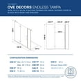 thumbnail image 2 of Ove Decors Tampa 48 in. L x 32 in. W x 72 in. H Alcove Shower Kit with Pivot Frameless Shower Door in Black and Shower Pan, 2 of 18