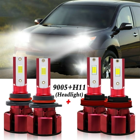 H11 9005 LED Headlight Bulbs for 2004-2006 Acura MDX Low Beam/High Beam Lights