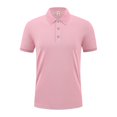 thumbnail image 2 of Big & Tall Men's Short Sleeve Business Casual Golf Shirts Pique Regular Fit 3 Button Performance Collared Tops Summer Athletic Tennis Tee Father's Day Gift, 2 of 9