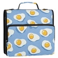 thumbnail image 5 of FORMRS Zipper Binder with Shoulder Strap 2-inch Ring 500 Sheet Capacity File Bag, Playful Fried Eggs, 5 of 5