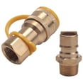 thumbnail image 2 of 1/2 Inch Solid Brass Gas Propane Quick Connect Disconnect Fitting Connector Adapter, 2 of 4