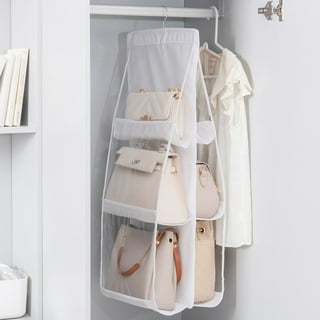 TureClos Hanging Handbag Organizer Non-woven Storage Holder PVC Purse  Closet 8 Pocket Grey 