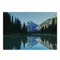 thumbnail image 1 of Glacier National Park Cutting Board, Montana USA Nature Themed Photo of Mountain Reflection on Lake, Decorative Tempered Glass Cutting and Serving Board, in 3 Sizes, by Ambesonne, 1 of 2