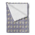 thumbnail image 2 of Rabbit Soft Flannel Fleece Throw Blanket, Illustration of Repetitive Bunnies of Colorful Floral Head Accessories, Cozy Plush for Indoor and Outdoor Use, 60" x 80", Mauve and Multicolor, by Ambesonne, 2 of 5