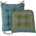 thumbnail image 2 of The Gripper Non-Slip Rocking Chair Cushion Set with Thick Padding and Tufted Design, Includes Seat Pad & Back Pillow with Ties, 17x17 Inches, 2 Piece Set, Marine, 2 of 5