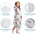 thumbnail image 7 of Pink Cow Strawberry Jar Pattern Hooded Bath Towel，60"x35" for Ages 3 To 12 Kids, Quick Dry Lightweight Soft Microfiber Hood Beach Towel Cover Up for Kids, 7 of 7