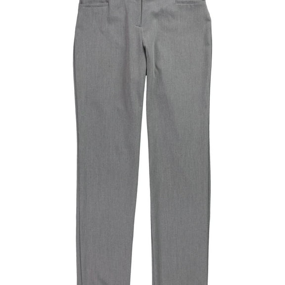 Alfani Womens Straight Leg Dress Pants, Grey, 4