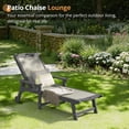 thumbnail image 3 of Carolayne Outdoor Chaise Lounge Chair, Adjustable Backrest with Wheels for Backyard Poolside, Dark Gray, 3 of 7
