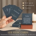 thumbnail image 2 of Tarjetas de Citas Estoicas 122 Marcus Aurelius con Soporte y Caja de Regalo, 2 of 8