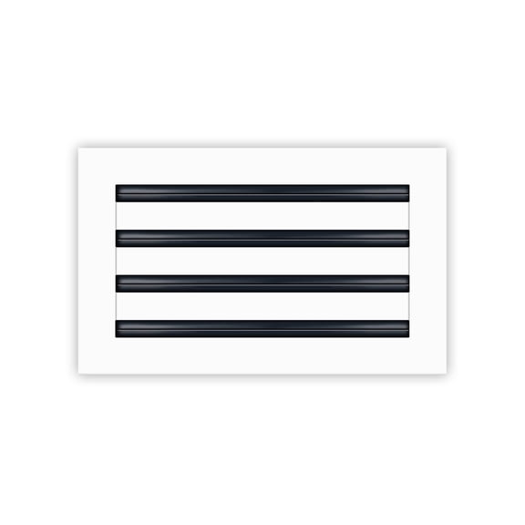 BUILDMART - 14x8 Modern AC Vent Cover - Decorative White Air Vent - Standard Linear Slot Diffuser - Register Grille for Ceiling, Walls & Floors - Texas Buildmart