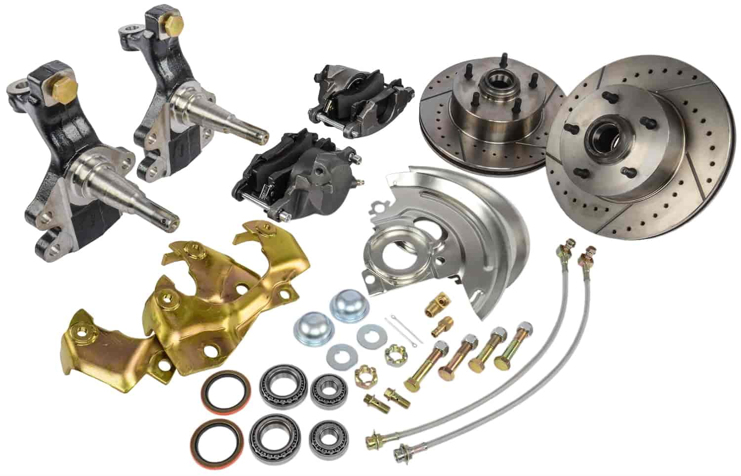 JEGS 630020 Front Premium Full Wheel NonPower Disc Brake Kit 19641972