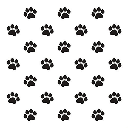 Paw Prints Stencil By Studior12 Animal Fun Repeating Pattern Art Small 6 X 6Inch Reusable Mylar Template Painting, Chalk, Mixed Media Use For Journaling, Diy Home Decor (6" X 6") -