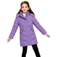 thumbnail image 2 of Wantdo Big Girl's Jacket Warm Winter Coat Heavyweight Winter Jacket Mid-length Coat Purple 18/20, 2 of 8