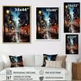 thumbnail image 4 of Designart "Night at the Floating Bazaar Thailand II" Cityscapes Floater Framed Wall Art Living Room, 4 of 7