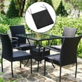 thumbnail image 3 of Silla De Asiento 2x Silla De Silla Muebles De Jardín Corbata Al Aire Libre En La Parte Posterior Beige Black Sunnimix cojín del asiento, 3 of 8