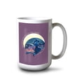 thumbnail image 1 of 15 fl oz Ceramic Mug, Salem, Massachusetts, Witch Over Salem Rooftops, Night Sky, Contour, Dishwasher & Microwave Safe, 1 of 3