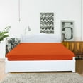 Unique Bargains 15" Deep Pocket Cotton Fitted Sheet Orange King